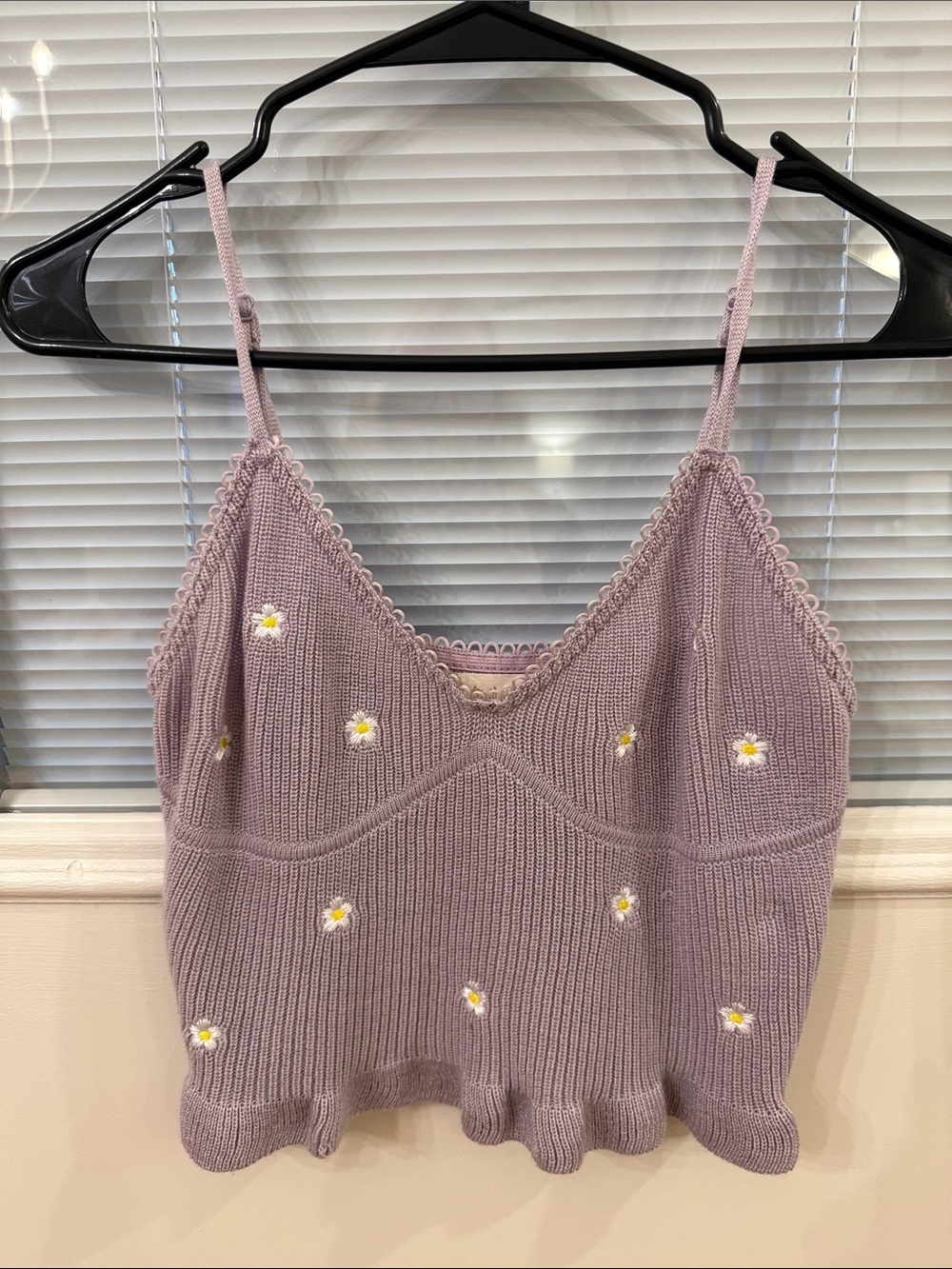 Altar'd State Lavender Daisy Knit Camisole